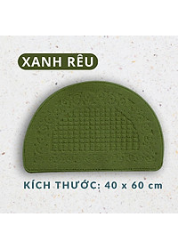 Thảm Chùi Chân Vải Hình Bán Nguyệt TOKDODO Chống Trượt Cao Cấp.