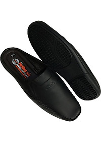 Dép nam bít mũi Trường Hải màu đen  da bò thật  cao cấp  mềm mại M213