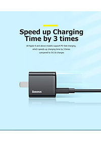 Sạc Nhanh Baseus 20W USB C Hỗ Trợ Sạc Nhanh Type C PD Cho iPhone - Công Nghệ Power Delivery 3.0 QC 3.0 - Hàng Chính Hãng