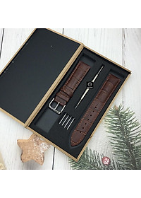 Dây Da Đồng Hồ Size 18mm 20mm 22mm Da Bò [Tặng Hộp Gỗ + Phụ Kiện]