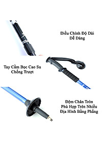 Gậy Leo Núi Dã Ngoại KUNBE Có Thể Điều Chỉnh Độ Dài Phù Hợp Địa Hình Đi Phượt, Đi Chùa, Du Lịch