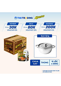 Thùng 8 Lốc Mì vị Lẩu Thái chua cay Koreno Jumbo 500g