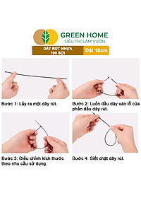 Dây rút nhựa, D10cm, bao 100 sợi, màu đen, siêu bền, dẻo, làm giàn, đỡ trái, cố định hàng rào, dây cáp điện |Greenhome