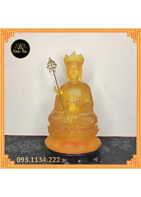 Tượng địa tạng vương bồ tát – tượng phật Địa Tạng lưu ly màu vàng cao 21cm đồ thờ cúng phong thủy shop Diệu Tâm