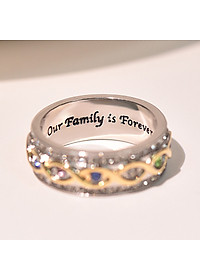 Nhẫn nam titant đính đá