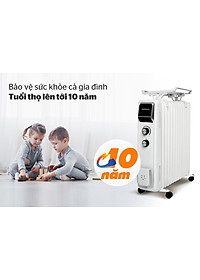 Máy sưởi dầu Sunhouse SHD7084, Công suất 2400W, 13 lá phát nhiệt, làm ấm nhanh, Có giàn phơi - Hàng chính hãng, bảo hành 12 tháng