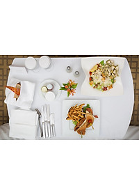 Khăn ăn White Khaki Napkins 45x45cm (Trắng)