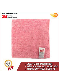 Khăn lau ô tô chuyên dụng chống trầy xước Microfiber 3M 30x30cm Nhiều màu sắc