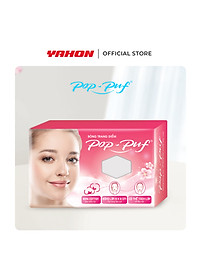 Bông Tẩy Trang Cotton POP-PUF Mềm Mịn, Có Thể Tách Lớp | 50 Miếng/Hộp, 6*8cm/Miếng