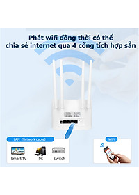 Bộ phát wifi từ sim 4G Pixlink CPE T901 Pro , router wifi 4 râu tốc độ cao  300Mbps, phủ sóng rộng, tích hợp 4 cổng WAN/LAN tiện dụng, phù hợp với tất cả các loại sim ở VN - Hàng Chính Hãng / Hàng Nhập Khẩu