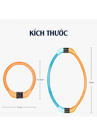 Khoá đa năng xe đạp xe máy 4 số chống trộm Khóa Số Xe Đạp 4 Số Mật Mã Vỏ PVC Bọc Lõi Thép (dạng tròn cứng) (mật khẩu mặc định 0000) 