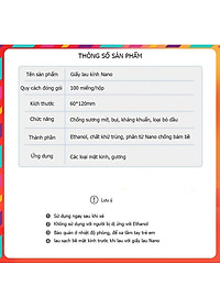 Khăn Lau Kính Nano Hộp 100 Miếng Giấy Lau Kính Chống Bám Hơi Nước, Lau Sạch Vân Tay Bụi Bẩn