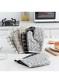 Găng tay chịu nhiệt nhấc nồi, nướng bánh, chống nóng dày dặn - HENRYSA ( giao mẫu ngẫu nhiên)