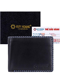 Ví Nam Đan Viền Huy Hoàng HT2135 (12.5 x 10 cm) - Đen