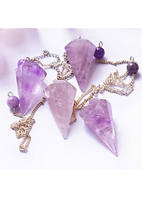 Con Lắc Cảm Xạ Thạch Anh Tím Amethyst Thiên Nhiên