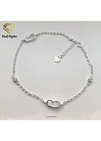 Lắc chân bạc Ý 925 Huệ Ngân - Tim xinh đính đá RYBJ50041