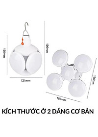 Bóng Đèn Tích Điện 40W , Năng Lượng Mặt Trời 4 Cánh ,Đèn Led Siêu Sáng ,Tiết Kiệm Điện Năng , Chống Nước - HÀNG CHÍNH HÃNG MINIIN