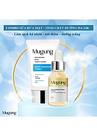 Combo Sữa Rửa Mặt và Serum Mugung Dưỡng da 24k xóa thâm nám chống lão hóa chứa Vitamin C,E, collagen