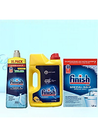 Bột rửa bát Finish 2,5kg + muối 1,2kg + bóng 750ml ( Hàng chính hãng )