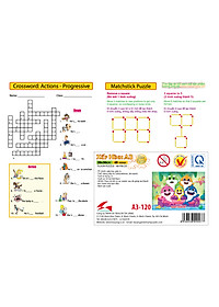 Xếp hình Tia Sáng  Bayby Shark 2  (48 Mảnh Ghép) - Tặng kèm câu đố mặt sau cho bé