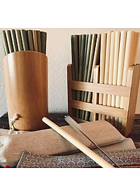 Bộ 10 ống hút tre ONGTRE chiều dài 20cm dùng cho nhà hàng, khách sạn, quà tặng doanh nghiệp