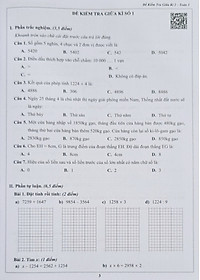Combo Sách - Đề kiểm tra Toán 3 học kì I + II