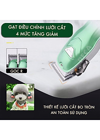 Tông đơ cắt tỉa lông thú cưng chuyên nghiệp Kemei KM-CW22 cắm điện trực tiếp kèm bộ phụ kiện lược, kềm dũa cắt móng thú cưng, lược kéo,...dùng cạo lông chó mèo tiện lợi