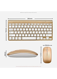 Bộ Bàn phím không dây mini K908 - đa kết nối bluetooth 5.0 + Usb wireless 2.4G cho máy tính laptop điện thoại