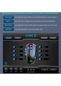 Chuột Led RGB gaming T70 7200dpi công thái học chống mỏi cổ tay Cho máy tính laptop hàng nhập khẩu