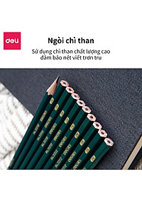  Bút chì lục giác Deli - loại 2B/HB - 10 chiếc/hộp - 33311 / 33312