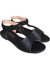 Giày sandal nữ Trường Hải da bò thật đế cao su không trơn dép cao 2.5cm dép thời trang cao cấp SDN074