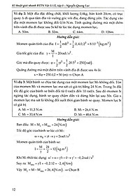 Sách Kĩ Thuật Giải Nhanh Bài Tập Trắc Nghiệm Vật Lí 12 (Tập 1)