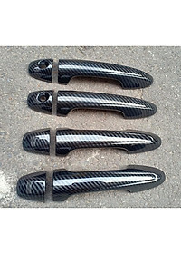 Ốp Tay + Hõm Cửa Dành Cho Xe Toyota Innova 2017 2018 2019 2020 Mẫu Carbon