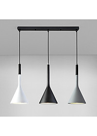 Đèn treo thả trần cao cấp trang trí bàn ăn cao cấp VERSION 3 bóng ngang