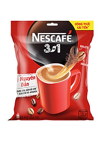 [Tặng Bộ 2 ly thủy tinh]Combo 2 Bịch Cà phê Hòa tan NESCAFÉ VỊ NGUYÊN BẢN 46 gói Đậm Thơm Hoàn Hảo (Bịch 46+3 gói x 16g)