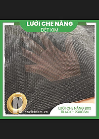 LƯỚI CHE NẮNG - MAY VIỀN, KHUY - MÀU ĐEN - SIZE 2M X 4M