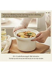 Nồi Chưng Yến Tiềm Thuốc Bắc Kho Cá Bear SB-NNC15 Gồm 6 Chức Năng Nấu Dung Tích 1.5 Lít Công Suất 120 W - Hàng Chính Hãng