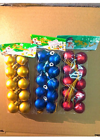 Quả châu treo cây thông noel - Châu mờ đẹp lung linh, có nhiều size để lựa chọn