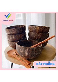 Bát Gáo Dừa Và Thìa Gỗ Tự Nhiên VIETTIN MART
