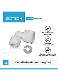 Co nối nhanh ren trong 13/21 ra dây 6 hoặc ren trong 21 ra dây 10 dùng trong máy lọc nước - Hàng chính hãng