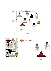 Decal dán tường Đèn treo 3 AmyShop DKN065