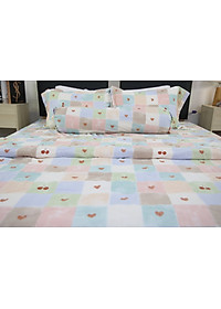 Bộ Ga 4 món Cotton Đũi Tatana mền mịn, thoáng mát  Mẫu ngẫu nhiên ( chọn mẫu ib shop )