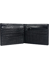 Ví Nam Vân Cá Sấu Huy Hoàng HT2111 (12.5 x 10 cm) - Đen