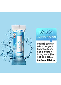 Bộ 3 Lõi lọc nước Karofi 1,2,3 dùng cho máy lọc nước RO - Hàng Chính Hãng