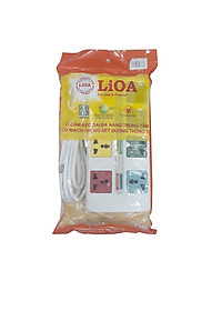 Ổ cắm điện đa năng chính hãng LIOA ( 6 ổ +1 công tắc) dây 3m 6 OFFICE-3W màu trằng