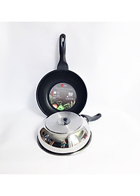 Chảo inox chống dính sâu lòng cao cấp Fivestar 3 đáy từ , inox 430, tặng 1 sạn dừa