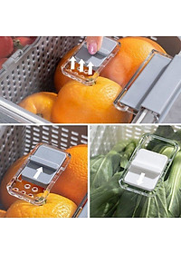 Hộp Đựng Thực Phẩm dễ dàng bảo quản rau củ để Tủ Lạnh 2 Lớp Có Lỗ Thoát Nước, Có Khóa Thoát Khí - Hàng Loại 1 