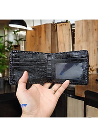 Ví Nam Da Cá Sấu 2 Mặt Dáng Ngang Dễ Sử Dụng [Gù Cá Sấu Nguyên Con Rất Đẹp]