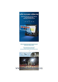 Đèn Pha Năng Lượng Mặt Trời JD-8200L Công Suất 200W - Mẫu Mới 2020, Khung Nhôm, Chip Led "SMD"