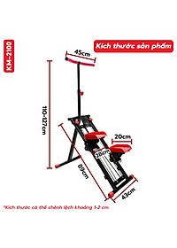 Máy Chạy Bộ,AIR WALKER Máy Đi Bộ Trên Không Cỡ Lớn, Máy leo núi bậc thang KM-2100 tại nhà